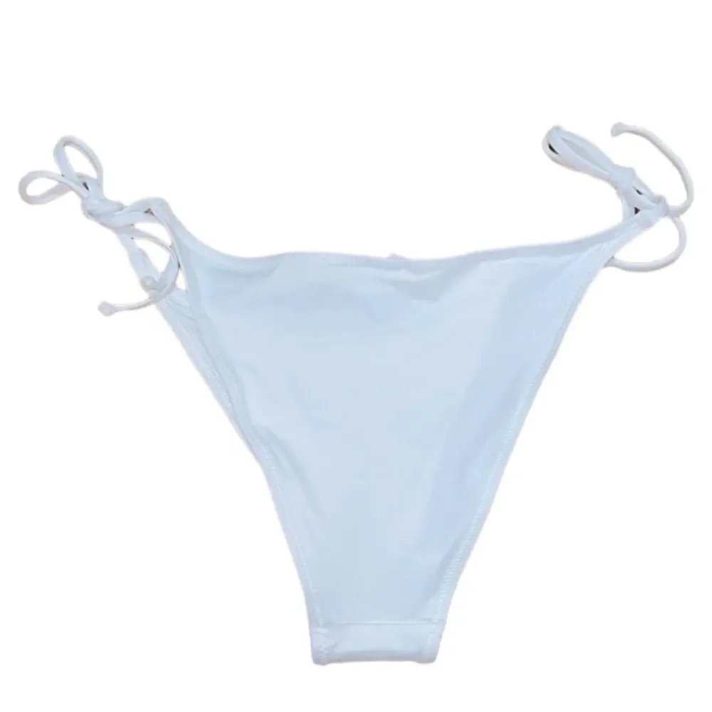 NWT SKIMS Recycled Swim Low Rise Tie Bikini Bottom In White Swim Bottom